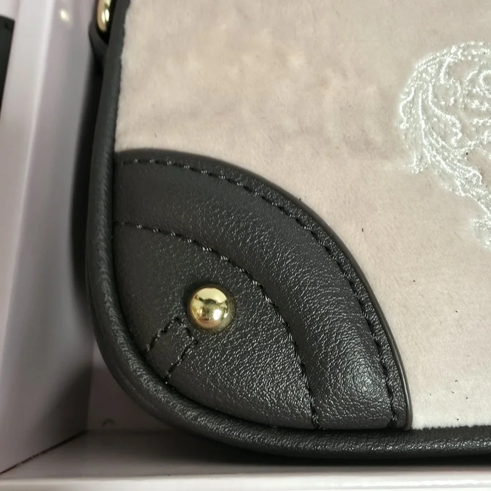 New Juicy Couture Heritage Crossbody W/ Strap & Card Case Black Gift Set Y2K